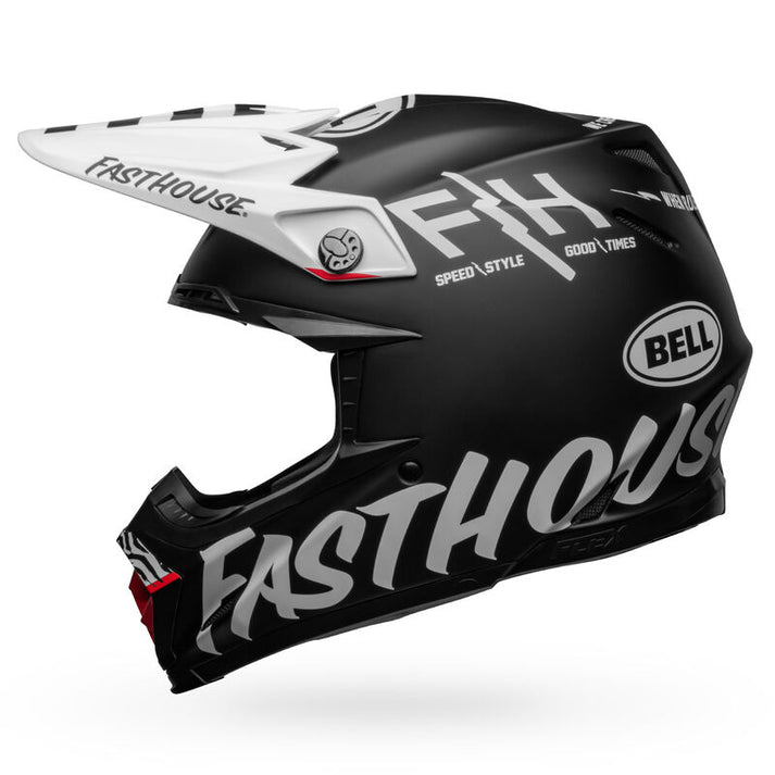 Bell Moto-9S Flex Fasthouse Flex Crew MX Helmet Matte Black/White