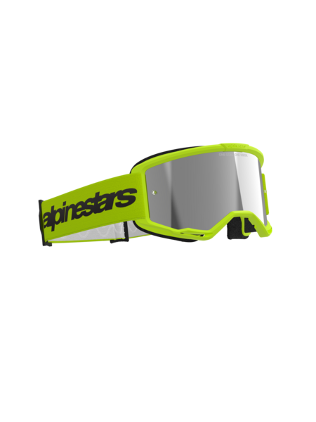 Alpinestars Vision 3 Wordmark Goggles Flou Yellow Mirror Silver