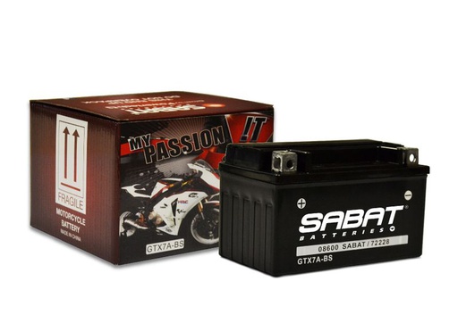 [SAB-GTX7A-BS] Sabat Battery GTX7A-BS Dry with Acid